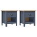 Tables de chevet 2 pcs Hill Range Gris 46x35x49,5 cm Pin solide - Photo n°1