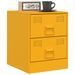 Tables de chevet 2 pcs jaune 34,5x39x44 cm acier - Photo n°3