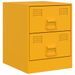 Tables de chevet 2 pcs jaune 34,5x39x44 cm acier - Photo n°6