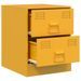 Tables de chevet 2 pcs jaune 34,5x39x44 cm acier - Photo n°7