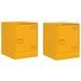 Tables de chevet 2 pcs jaune moutarde 34,5x39x44 cm acier - Photo n°2