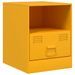 Tables de chevet 2 pcs jaune moutarde 34,5x39x44 cm acier - Photo n°6