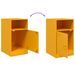 Tables de chevet 2 pcs jaune moutarde 34,5x39x62 cm acier - Photo n°10