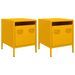 Tables de chevet 2 pcs jaune moutarde 35x39x43,5 cm acier - Photo n°2