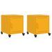 Tables de chevet 2 pcs jaune moutarde 36x39x43,5 cm acier - Photo n°2