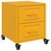 Tables de chevet 2 pcs jaune moutarde 36x39x43,5 cm acier - Photo n°6