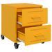 Tables de chevet 2 pcs jaune moutarde 36x39x43,5 cm acier - Photo n°9