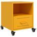 Tables de chevet 2 pcs jaune moutarde 36x39x43,5 cm acier - Photo n°6