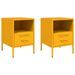 Tables de chevet 2 pcs jaune moutarde 36x39x50,5 cm - Photo n°2