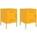 Tables de chevet 2 pcs jaune moutarde 36x39x50,5 cm acier - Photo n°2