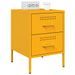 Tables de chevet 2 pcs jaune moutarde 36x39x50,5 cm acier - Photo n°3