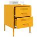 Tables de chevet 2 pcs jaune moutarde 36x39x50,5 cm acier - Photo n°4