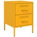 Tables de chevet 2 pcs jaune moutarde 36x39x50,5 cm acier - Photo n°5