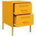 Tables de chevet 2 pcs jaune moutarde 36x39x50,5 cm acier - Photo n°9