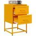 Tables de chevet 2 pcs jaune moutarde 36x39x60,5 cm acier - Photo n°4