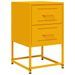 Tables de chevet 2 pcs jaune moutarde 36x39x60,5 cm acier - Photo n°5