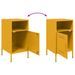 Tables de chevet 2 pcs jaune moutarde 36x39x68 cm - Photo n°10