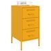 Tables de chevet 2 pcs jaune moutarde 36x39x68 cm - Photo n°3