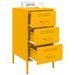 Tables de chevet 2 pcs jaune moutarde 36x39x68 cm - Photo n°4