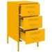 Tables de chevet 2 pcs jaune moutarde 36x39x68 cm - Photo n°9