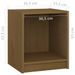 Tables de chevet 2 pcs Marron miel 35,5x33,5x41,5 cm Pin massif - Photo n°9