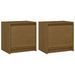 Tables de chevet 2 pcs Marron miel 40x30,5x40 cm Bois de pin - Photo n°1