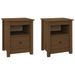 Tables de chevet 2 pcs Marron miel 40x35x49 cm Bois pin massif - Photo n°2