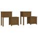 Tables de chevet 2 pcs Marron miel 79,5x38x65,5 cm Pin solide - Photo n°2