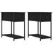 Tables de chevet 2 pcs noir 30x60x60 cm bois d’ingénierie - Photo n°1