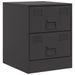 Tables de chevet 2 pcs noir 34,5x39x44 cm acier - Photo n°6