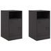 Tables de chevet 2 pcs noir 34,5x39x62 cm acier - Photo n°2