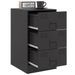 Tables de chevet 2 pcs noir 34,5x39x62 cm acier - Photo n°4