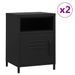 Tables de chevet 2 pcs Noir 35x35x51 cm Acier - Photo n°1