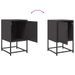 Tables de chevet 2 pcs noir 36x39x60,5 cm acier - Photo n°9