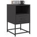 Tables de chevet 2 pcs noir 36x39x60,5 cm acier - Photo n°3