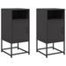 Tables de chevet 2 pcs noir 36x39x78 cm acier - Photo n°2