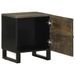 Tables de chevet 2 pcs noir 40x33x46 cm bois de manguier solide - Photo n°3