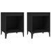 Tables de chevet 2 pcs Noir 40x35x50 cm - Photo n°1