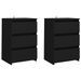 Tables de chevet 2 pcs Noir 40x35x62,5 cm - Photo n°1