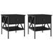 Tables de chevet 2 pcs noir 40x42x45 cm bois d’ingénierie - Photo n°1