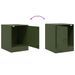 Tables de chevet 2 pcs noir vert olive 34,5x39x44 cm acier - Photo n°10