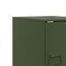 Tables de chevet 2 pcs noir vert olive 34,5x39x44 cm acier - Photo n°11