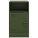 Tables de chevet 2 pcs noir vert olive 34,5x39x62 cm acier - Photo n°5