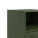 Tables de chevet 2 pcs noir vert olive 34,5x39x62 cm acier - Photo n°11