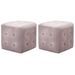 Tables de chevet 2 pcs Rose 30x30x30 cm Velours Tissu - Photo n°1