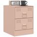 Tables de chevet 2 pcs rose 34,5x39x44 cm acier - Photo n°3