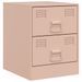 Tables de chevet 2 pcs rose 34,5x39x44 cm acier - Photo n°6