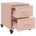 Tables de chevet 2 pcs rose 36x39x43,5 cm acier - Photo n°9