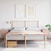 Tables de chevet 2 pcs rose 36x39x50,5 cm acier - Photo n°1