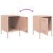 Tables de chevet 2 pcs rose 36x39x50,5 cm acier - Photo n°10